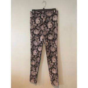 Floral B&W Printed Leggings